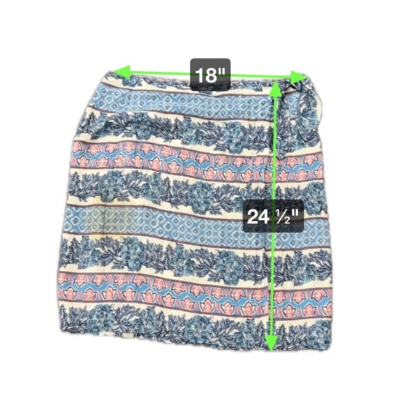 Charter Club Colorful Floral Pattern Womens Skirt Size 14 Tie Accent - Picture 9 of 9